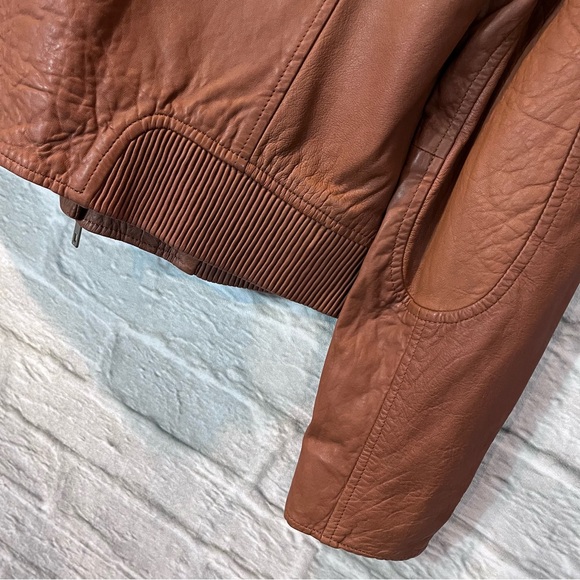 Rag & Bone Size 4 - Lyon Moto Lamb Leather Jacket - Camel MSRP $1,295 - Picture 14 of 16